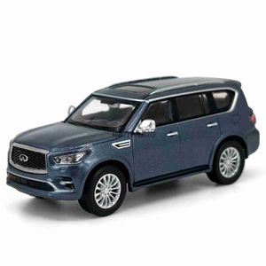 Diecast Model Cars 164 Schaal Paudi Infiniti QX80 Blauw Diecast Model Miniatuur Speelgoed Auto Voertuig x0731