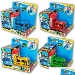 Diecast modelauto's 1 pc baby speelgoed Koreaanse cartoon tayo het kleine bus mini -plastic voor kinderen lj200930 drop levering speelgoed geschenken dho36