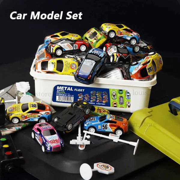 Voitures miniatures moulées sous pression 20/30/50 pièces voitures de course en alliage mini modèle de voiture jouet voiture à rebond avec boîte enfants voitures à inertie garçon jouet pour enfants garçons cadeaux d'anniversaire T240309