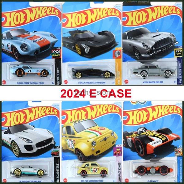 Voitures miniatures moulées sous pression 2024 E Hot Wheels Car 1/64 Boy Toys Modèle moulé sous pression Fiat Jaguar Type Honda Civic Nissan GTR Alfa Romeo Audi Véhicules Cadeau d'anniversaire L2403