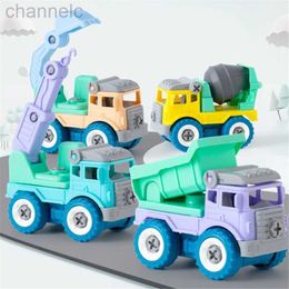 Diecast Model Cars 4pcs bouw speelgoed engineering auto brandweerwagenschroef bouw en haal geweldig voor kinderen jongens