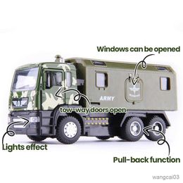 Diecast Model Cars 50 Alliage Modèle De Voiture Militaire Pull Back Son et Lumière Moulé Sous Pression Véhicule Camion Armée Jouets pour Enfants Jouets pour Garçons R230807