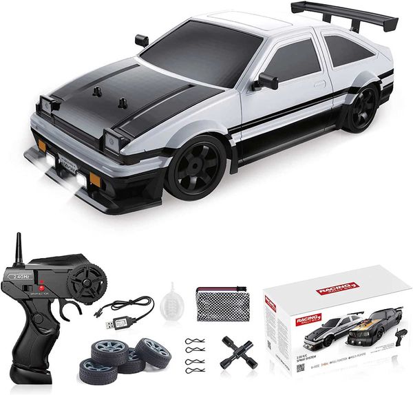 MODEAUX DICAST CARS AE86 REMOTO COMPOTO CAR JDM RACING VÉHICULE TOYS POUR LES ENFANTS 1 16 4WD 2,4G HAUTE VITESSE GTR RC DRIFT CARS CADEAUX POUR LES ENFANTS ADULTANTS J240417