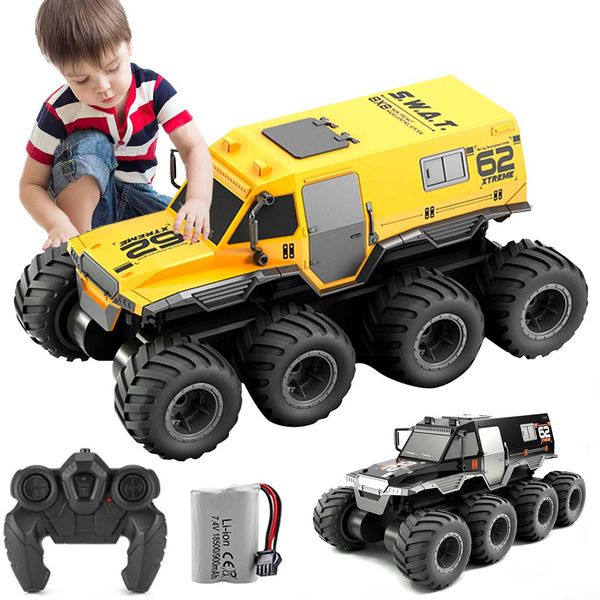 MODEAU DICAST CARS AMPHIBIONS VÉHICULE CAUTÉE All Terrain Car jouet 30 minutes Temps d'utilisation 8WD TRACLE MONSTER OFFROTS USB facture 2,4 g d'enfants et adultes J240417