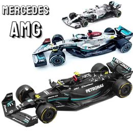 MODÈLE DICAST CARS BBURAGO 1 43 F1 Mercedes AMG Série complète W13 # 44 # 63 W14-44 / 77 W10-44 / 77 W07-44 / 6 Modèle de voiture jouet en alliage Super Formule Die Casting Model2405