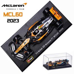 Diecast Model Cars Bburago 1 43 MCL60 2023 4XW LANDO Norris P2 UK GP McLaren F1 #81 Oscar Piastry CAR Die Casting Auto Model Racing Carl2405