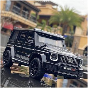 Gegoten modelauto's Auto 1/32 G700 G65 Suv Legering Simatie Metalen speelgoed Terreinvoertuigen Geluid Lichtcollectie Kindercadeau 220919 Dro Dhevf