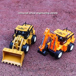 Diecast Model Cars Childrens Excavator Electric Universal Bulldozer Forklift Music Light Simulation Excavation Childrens Toy Education Plastic Camion S245