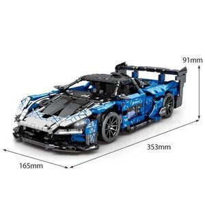 Diecast modelauto's compatibel met 42123 technologieauto's McLaren Sena GTR Bouwstenen Super Racing Cars of Childrens Remote Controled Block Toys J0417