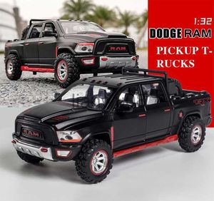 Diecast Model Cars Diecast 132 Alliage Modèle de Voiture Dodge RAM Pickup Camion Miniature Métal Véhicule pour Enfants Noël Jouet Collector Garçon Nouveaux Cadeaux x0731