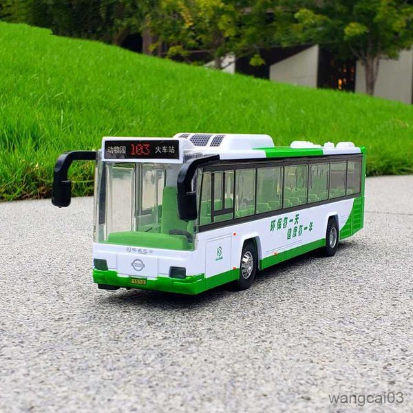 Moulé Sous Pression Modèle Voitures Électrique Jouet Touristique Trafic Bus Alliage Modèle De Voiture Moulé Sous Pression Simulation Métal Jouet City Tour Bus Modèle Avec Son Et Lumière Enfants Cadeau R230807