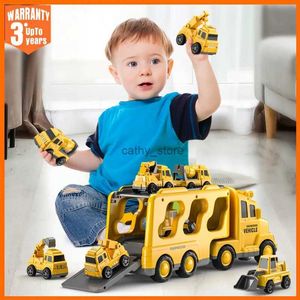 Modèle réduit de voiture moulé sous pression, Bulldozer, jouets, voitures, véhicules d'ingénierie, camion porteur moulé sous pression, ensembles de modèles éducatifs pour enfants, garçons, jouets cadeaux L231114