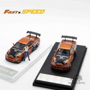 Diecast modelauto's Fast Speed FS 1 64 Skyline GT-R R34 Z-Tune NFS Speed 7 Underground Russia Gold Limited Edition 599 Diesel Model CARL2405