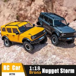 Diecast Model Cars FMS 1 18 Nugget Storm RC RC Car Model Decoration Mustang Electric Remote Control Mesting Véhicule 2,4 GHz RTR Véhicule hors route J240417