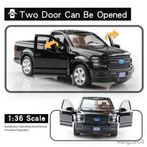 Diecast Model Auto Ford SVT Off-Road Pickup Truck stad Auto Styling Legering SUV Model Simulatie Prachtige Diecasts Speelgoed voertuig R230807