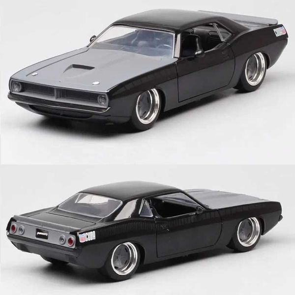 MODEAUX DICAST CARS JADA 1 24 1973 PLYMOUTH BARRACUDA SCALE VINTAGE DICAST TOY VEHIELLE MÉTAL MUSTO Muscle Racing Car Model Collectibles J18 Y240520Jal6