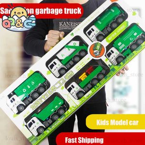 Diecast Model Auto Kinderen Inertie Vuilnis Sanitaire voertuigen Brandweerwagen brandweerman diecasts speelgoed Graafmachine tractor Auto Model Speelgoed voor jongen kinderen T240309