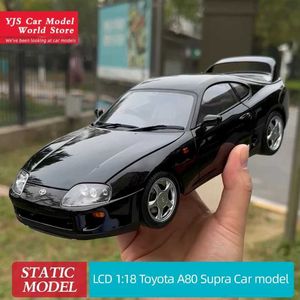 Diecast Model Cars LCD 1 18 pour Toyota A80 Supra Car Modèle Envoyer une collection de cadeaux de vacances Friend Y240520QA3U