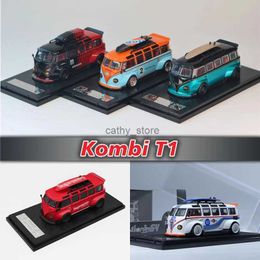 Diecast Model Auto Liberty64 1 64 Kombi T1 Gemodificeerde Bus Diecast Diorama Auto Model Collectie Miniatuur Carros ToysL2403