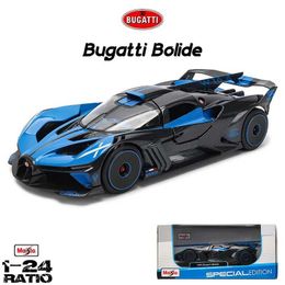 Diecast Model Cars Maisto 1 24 Bugatti Bolide Simulatie Legering Auto Model Crafts Decoratieve verzamelobjecten Toy GiftSl2405