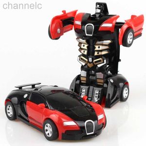 Diecast modelauto's mini 2 in 1 Toys One-Key vervorming automatische transformatie Robot Diecasts jongens geschenken kinderen