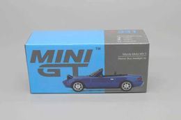 Diecast Model Cars Mini GT 1/64 Modèle de voiture en alliage Blue Touring Car Miata Light MX5 Sports Car MX-5 EUNOS Collection Ornements Gift T240513