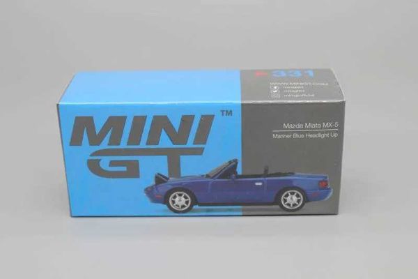 Modelo de Diecast Cars Mini GT 1/64 Modelo de automóvil de aleación Touring Blue Touring Miata Light MX5 Sports Car MX-5 Eunos Collection Ornaments Regalo T240513