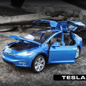 Voitures miniatures moulées sous pression Nouveau 1 32 Tesla MODÈLE X MODÈLE 3 MODÈLE S Modèle De Voiture En Alliage Moulé Sous Pression Véhicules Jouets Voitures Jouets Jouets Pour Enfants Cadeaux Garçon ToyL2403