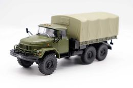 Diecast Model Cars Nieuw 1/43 Schaal Zil 131 Flatbed Truck Military Sovjet Army Voertuigverzameling Model Gestart speelgoedauto voor het verzamelen van geschenken S2452722