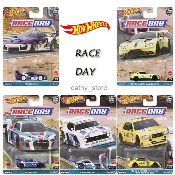 Modèles de voitures moulés sous pression Hot Wheels originaux Premium Models Car Culture Race Day Canyon Real Riders Audi Ford Mercedes Classe C Jouets pour garçons 1/64 VehicleL2403