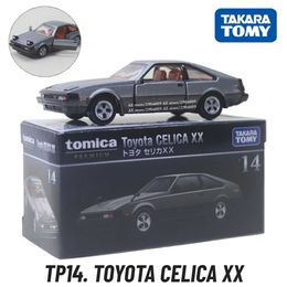 Diecast Model Cars Takara Tomy Tomica Premium TP14 Toyota Celica XX Modelo de automóvil Réplica mini series de arte para niños Toysl2405