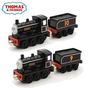 MODEAUX DICAST CARS THOMAS AND Friends Toy Car Prank Black T9 T10 Donald Douglas Train Brothers Set 1 43 Motorcycle Boy Toy Gift WX