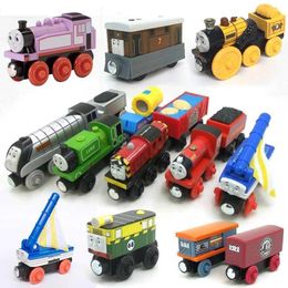 Diecast Model Cars Thomas and Friends Wooden Toys Railways Train Spencer Den Asima Ninjia Train Model Childrens Toy Toy Boys and Girls Collection WX