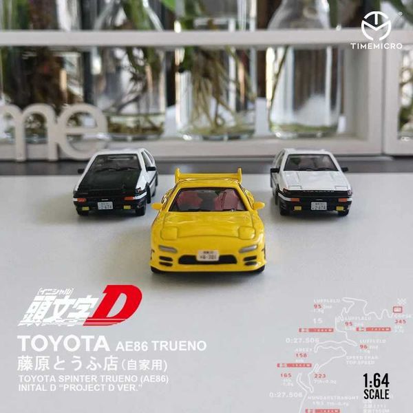 Diecast Model Cars Time Micro 1 64 Initial D AE86 RX-7 Sports Car Diesel Model Car COLLECTION Displayl2405