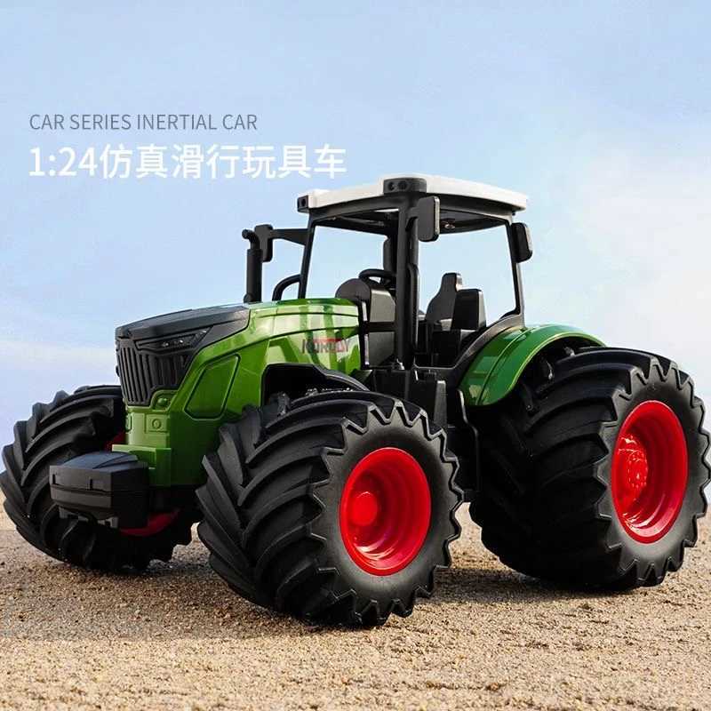 Diecast Modelo Cars Tractor Toy Model Tailer and Accessors Simulación Simulación para niños Farmer Car WX