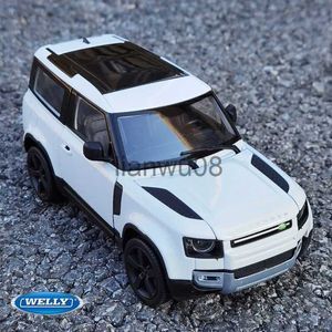 Diecast Model Cars Welly 124 Land Rover Defender SUV Alloy Car Model Diecast Metal Toy Offroad Vehicles Car Model Simulation Collection Kids Gift x0731