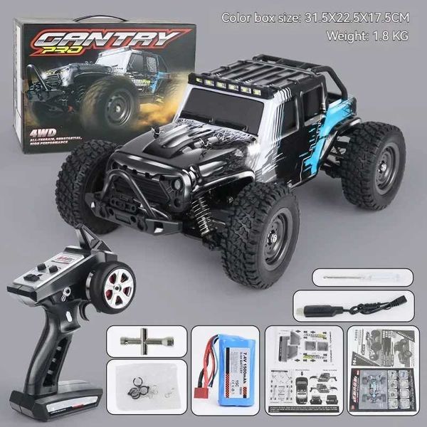 Modèle Diecast Cars sans fil télécommandé RC Car Véhicule hors route à quatre roues motrices avec moteur sans balais 1 16 Matériel plastique en alliage à grande échelle J240417