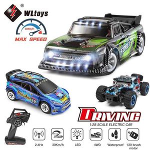 Modelo de Diecast Cars Wltoys 1 28 284131 284161 2.4G Racing Mini RC Car 30 km/h de cuatro ruedas Control remoto de alta velocidad de alta velocidad Toy Childrens Regalo J240417