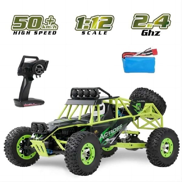 MODEAU DICAST CARS WLTOYS 24G 12428 112 Fourwheel Drive RC Racing Car Highpeed Offroad Remote Control Alloy d'alliage Car VOITURE LED TOYS TOYS G J240417
