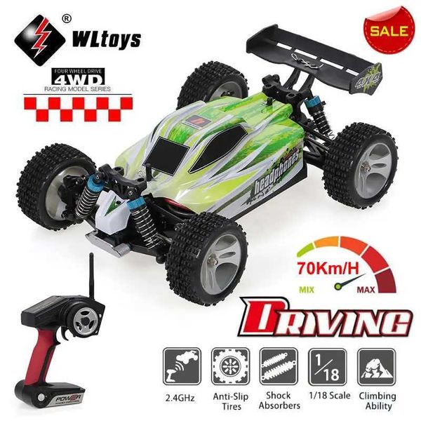 Diecast Model Cars Wltoys A959 A959-B 1 18 RC RACING 4WD 70KM / H 2,4G à haute vitesse Drift Drift Off-Road Handcart Boy Toy Childrens Gift J240417