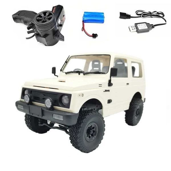 Modelo de Diecast Cars WPL 1/10 C74 Suzuki Jimny Remote Control Car 4Wd Off Road Climbing Car 2.4G Tamaño completo RC Juguetes para adultos y niños J240417