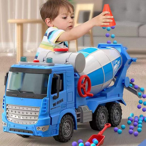 Camion à benne basculante de camion à benne basculante surdimensionné pour enfants, modèle moulé sous pression, avec éclairage, mélange de musique, modèle chargeable, jouet pour enfant, cadeau 230509