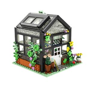 Diecast Model Dream Cottage Serie Bloemenwinkel MOC 8501 Creative City Street View Bouwstenen Ideeën Blokken Speelgoed Geschenkcollectie Set 230731