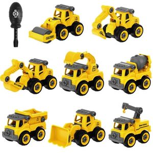 Diecast Modelo Ingeniería Vehículo Juguetes Construcción Excavadora Tractor Bulldozer Camión de bomberos Modelos Niños Juguete Coche Niños para niños Regalos 230605