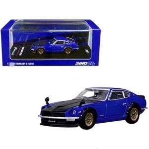 Modèle moulé sous pression Fairlady Z S30 bleu métallique avec voiture en carbone Collection édition limitée jouets de loisirs 230821