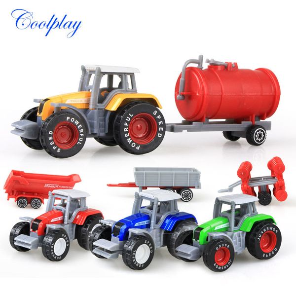 Diecast Model Farm Vehicles Mini Engineering Tractor Jouets pour enfants Cadeau de Noël 230331