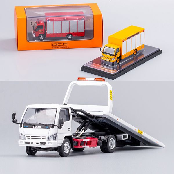 Diecast Model GCD 1 64 Isuzu Series Reward Flatbed Tow Truck 4K Fire Car 230818