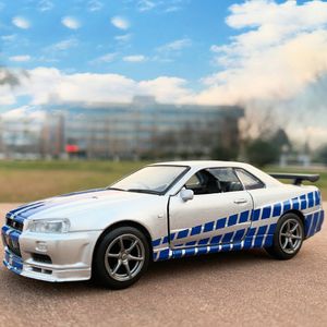 Diecast Model Hoge Simulatie 1 36 Nissan GTR R34 Skyline Ares Diecasts Speelgoed Voertuigen Metalen De Fast and Furious Auto kinderen Speelgoed 221026