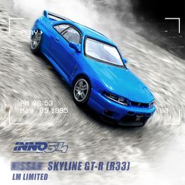 Modelo fundido a presión INNO en stock 1/64 SKYLINE GTR R33 LM LIMITED Diorama Colección Miniatura Carros Toys 230912