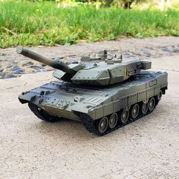 Modèle moulé sous pression Char de combat principal Leopard 2 M1A2 Abrams Type 99 Simulation Exquis Diecasts Véhicules jouets HuaYi 1 48 Modèle militaire en alliage 231208